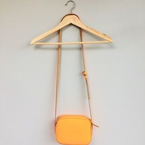 Jcrew orange leather purse